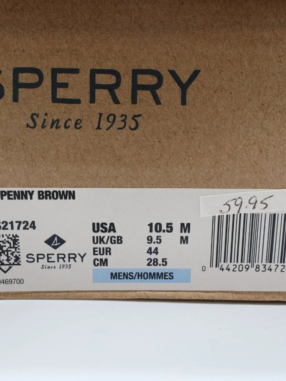 Sperry A/O Penny Loafers Mens 10.5 Brown Leather Slip On Boat Shoes